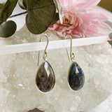 Blue Sapphire faceted teardrop earrings KEGJ1015 - Nature's Magick
