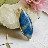 Blue Sapphire marquise pendant KPGJ2957 - Nature's Magick