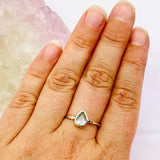 Blue Topaz Teardrop Faceted Fine Band Ring R3691-BT - Nature's Magick