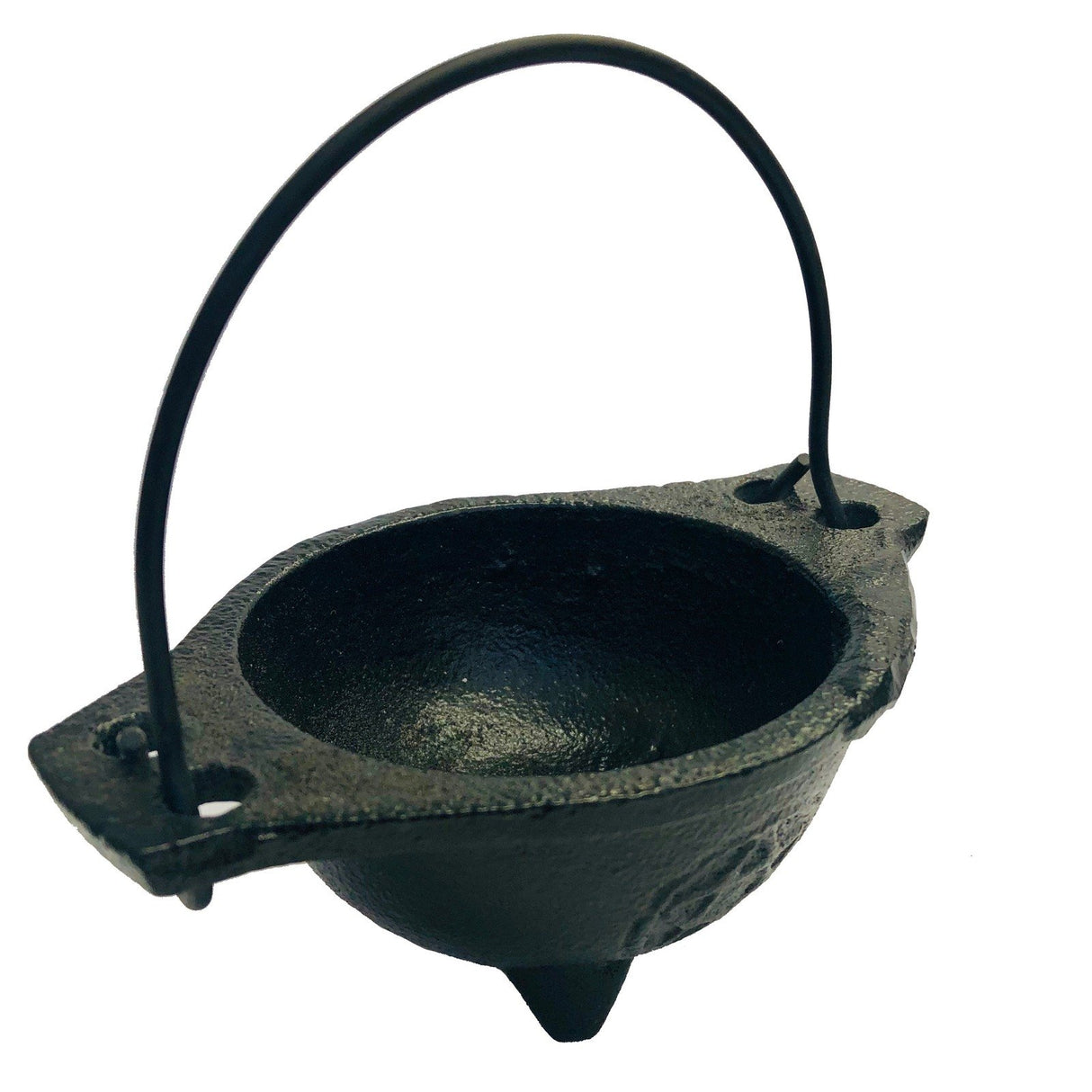 Cast Iron Cauldron (no lid) small - pentagram design - Nature's Magick