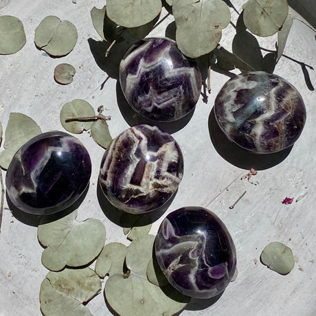 Chevron Amethyst Palmstone CHAP - Nature's Magick