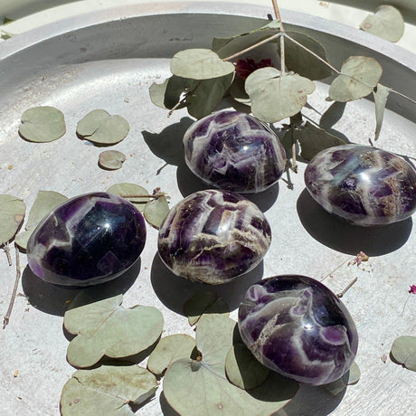 Chevron Amethyst Palmstone CHAP - Nature's Magick
