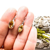 Citrine faceted marquise earrings KEGJ689 - Nature's Magick