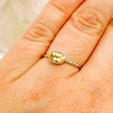 Citrine Oval Faceted Fine Band Ring R3750-CT - Nature's Magick