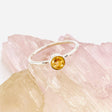 Citrine Round Faceted Fine Band Ring R3754-CT - Nature's Magick