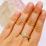 Citrine Round Faceted Fine Band Ring with Detailed Silver SettingR3692-CT - Nature's Magick