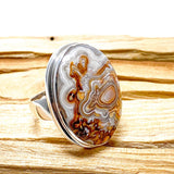 Crazy Lace Agate oval cabochon ring s.10 KRGJ1313 - Nature's Magick