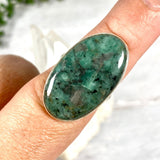 Emerald oval cabochon ring s.8 KRGJ2338 - Nature's Magick