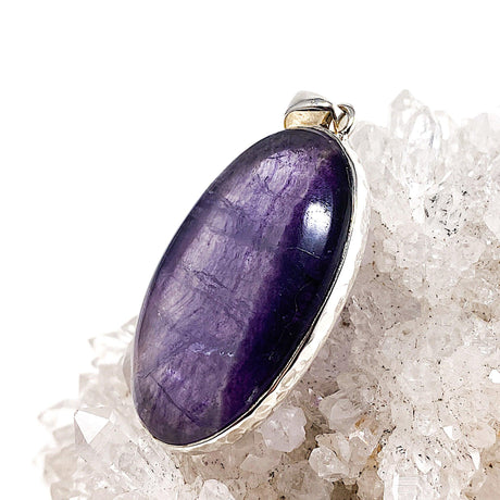 Fluorite purple oval cabochon pendant KPGJ1815 - Nature's Magick