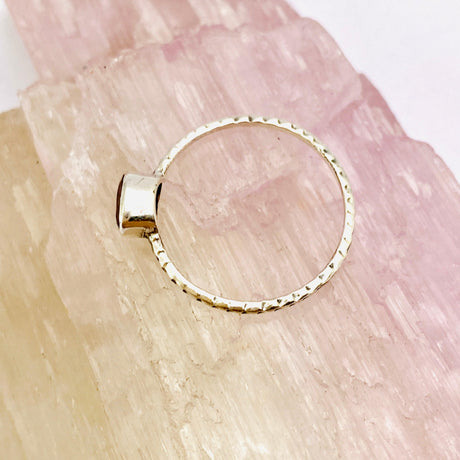 Garnet Oval Faceted Fine Band Ring R3750-GA - Nature's Magick