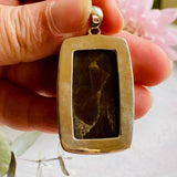 Golden Sapphire rectangular pendant KPGJ2963 - Nature's Magick