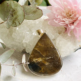 Golden Sapphire teardrop pendant KPGJ2962 - Nature's Magick