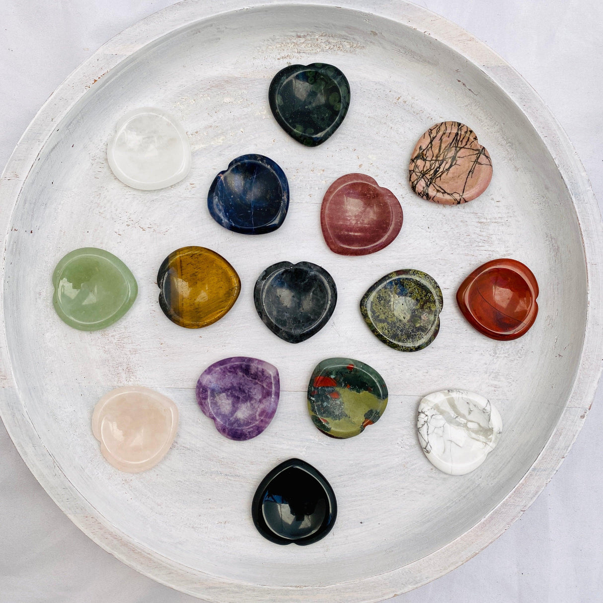Heart-shaped Worry Stones - Flat Pocket Stones - Nature's Magick