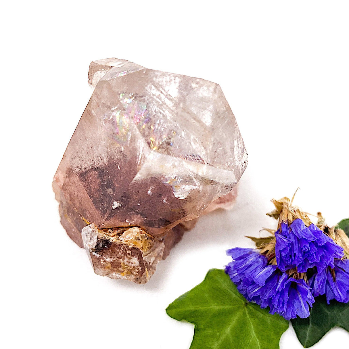 Hematite covered phantoms in quartz crystal HPQ-12 - Nature's Magick