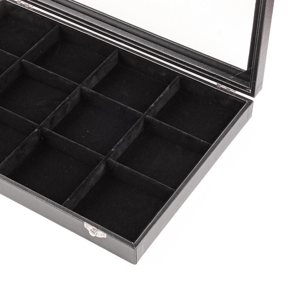 Jewellery display box with glass lid - 12 Large pendants or bracelets - Nature's Magick