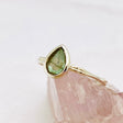 Labradorite Teardrop Faceted Fine Band Ring R3691-LA - Nature's Magick