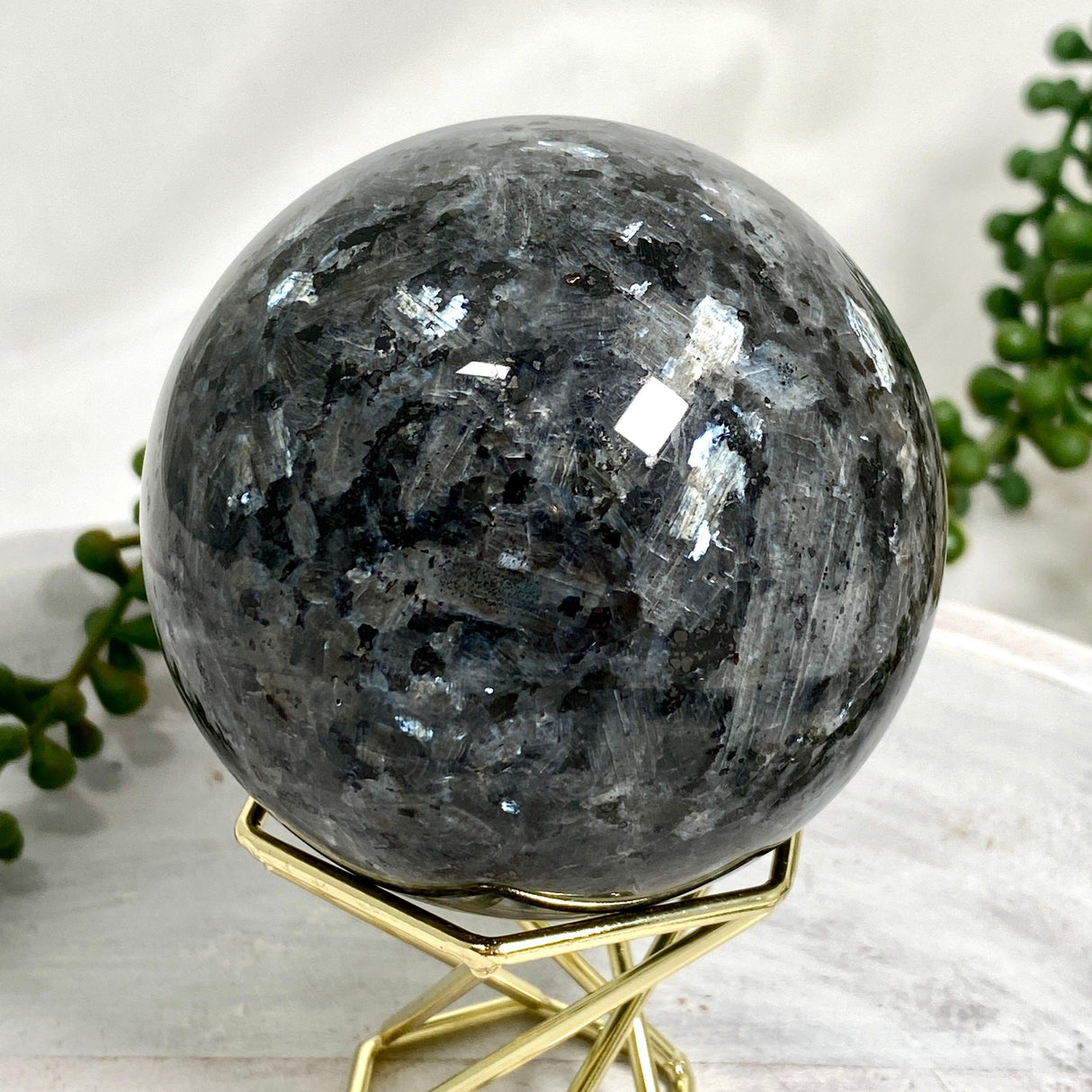 Larvikite Sphere LVS-01 - Nature's Magick