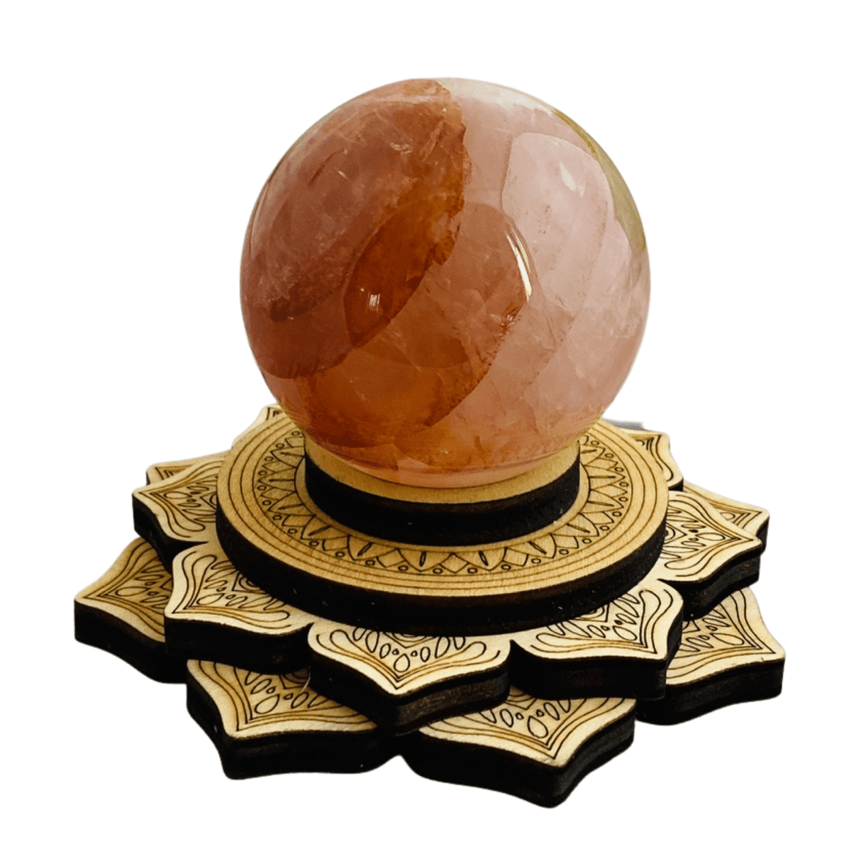 LED lotus wooden sphere stand DSD-13 - Nature's Magick