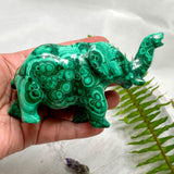 Malachite Elephant Carving MCH-CAR-09 - Nature's Magick