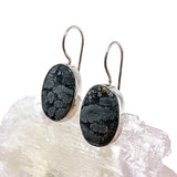 Marcasite in Agate oval cabochon earrings KEGJ79 - Nature's Magick
