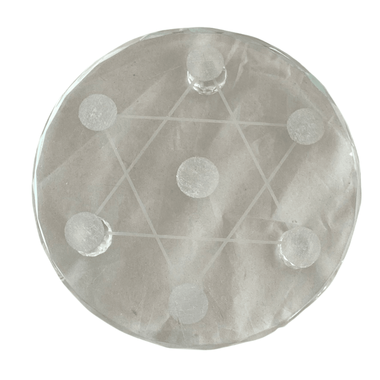 Medium Glass Grid Plate - Nature's Magick