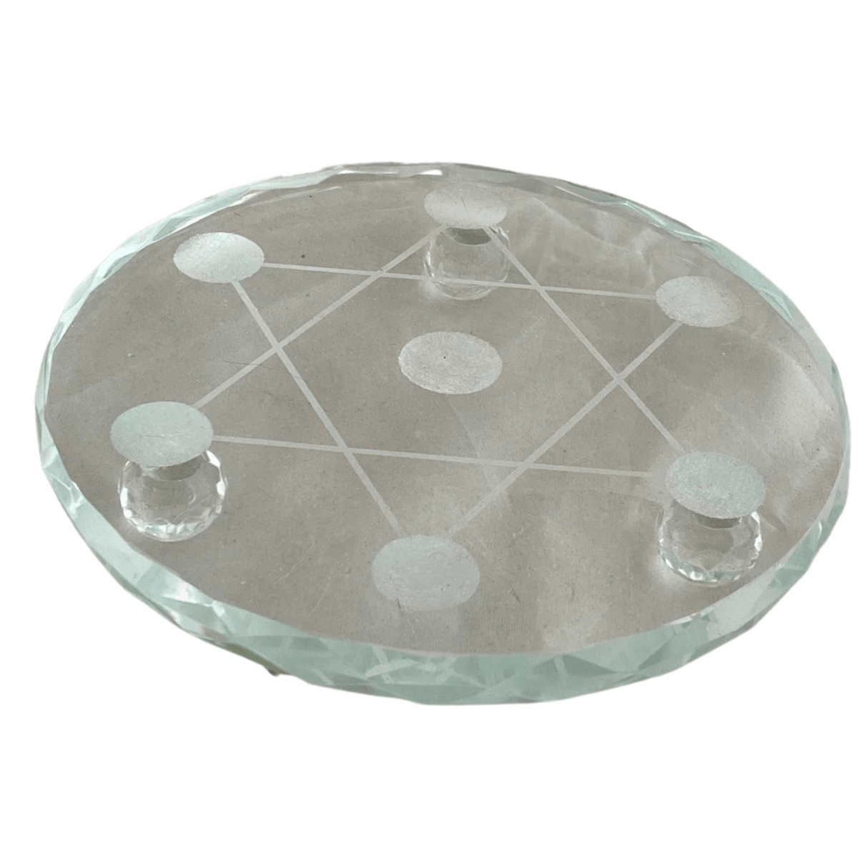 Medium Glass Grid Plate - Nature's Magick
