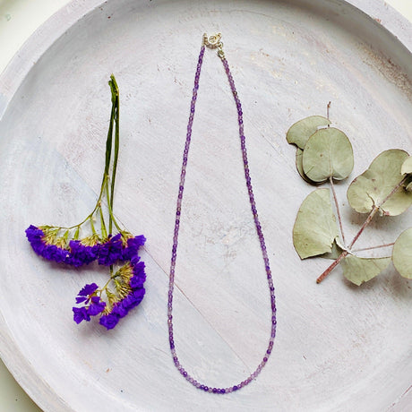 Micro Bead Necklace - Amethyst - Nature's Magick