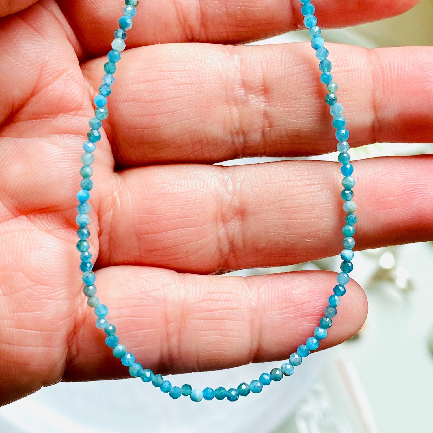 Micro Bead Necklace - Apatite - Nature's Magick