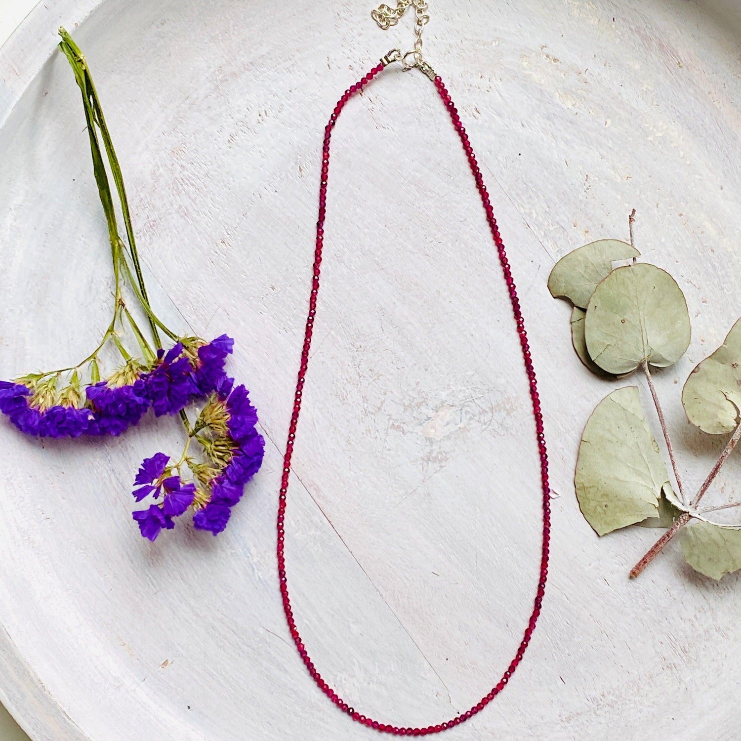 Micro Bead Necklace - Garnet - Nature's Magick