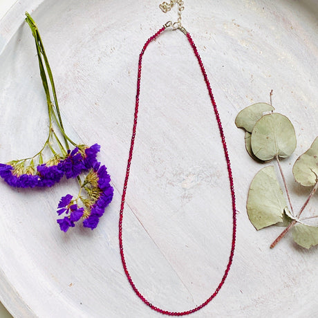 Micro Bead Necklace - Garnet - Nature's Magick