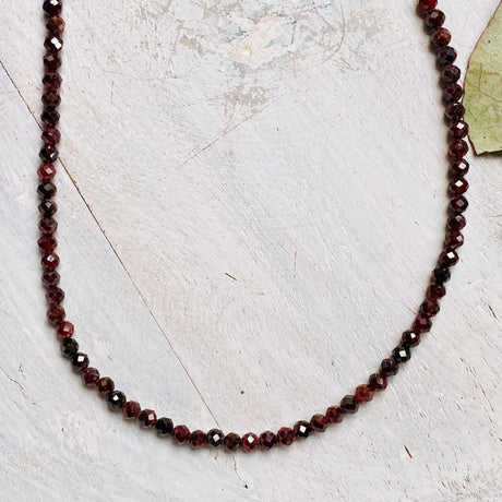 Micro Bead Necklace - Garnet - Nature's Magick