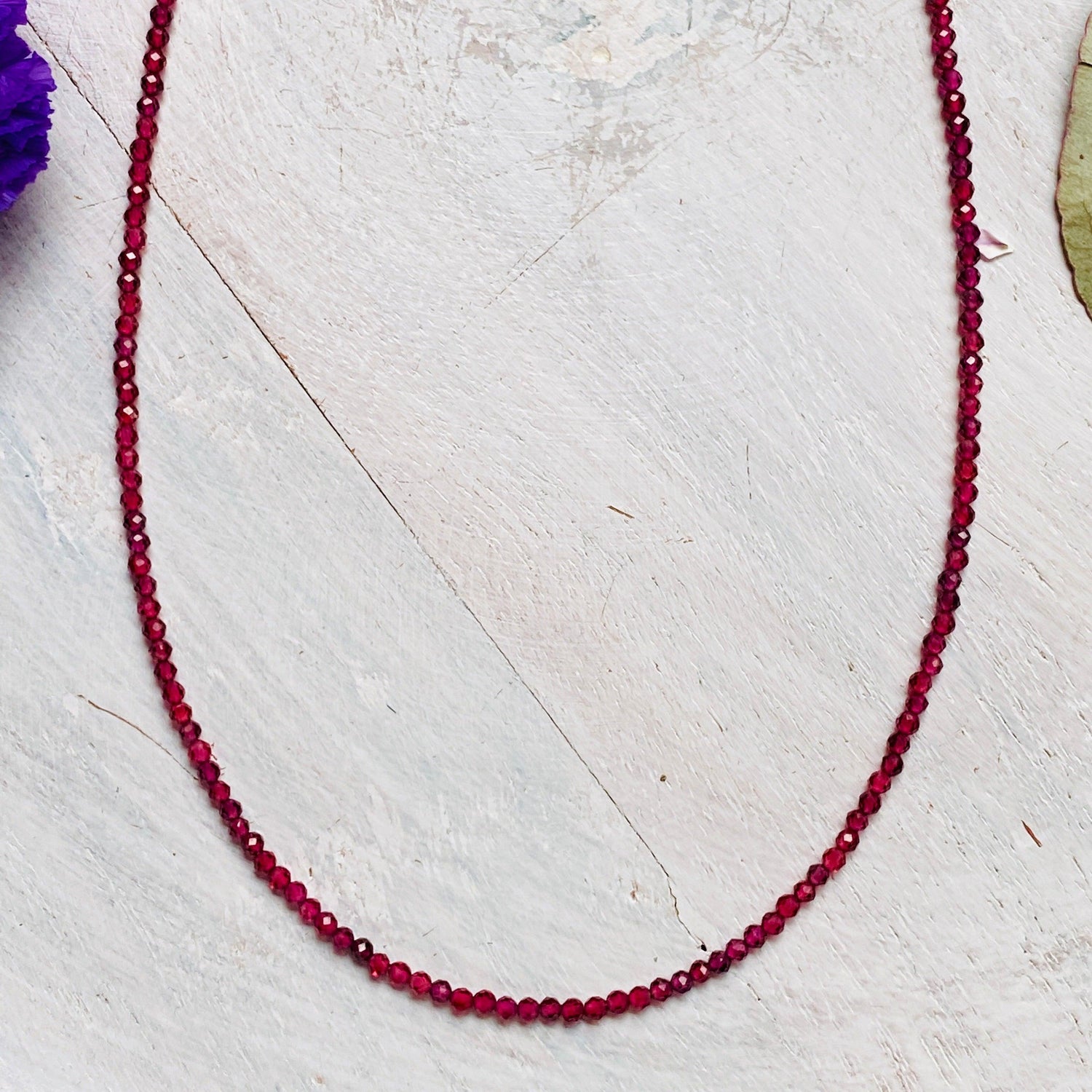 Micro Bead Necklace - Garnet - Nature's Magick