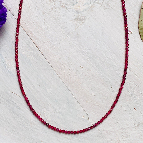 Micro Bead Necklace - Garnet - Nature's Magick
