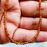 Micro Bead Necklace - Hessonite Garnet - Nature's Magick