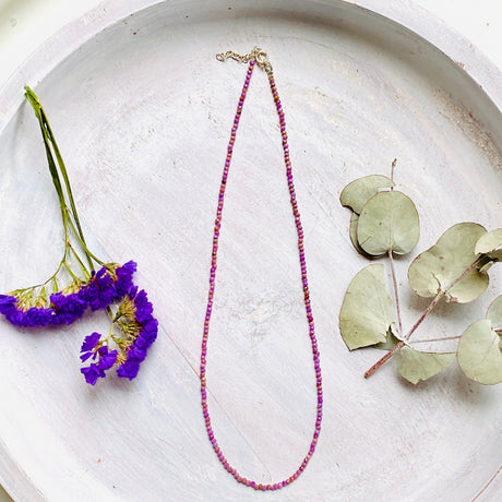 Micro Bead Necklace - Phosphosiderite - Nature's Magick