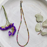 Micro Bead Necklace - Tourmaline (mixed colours) - Nature's Magick