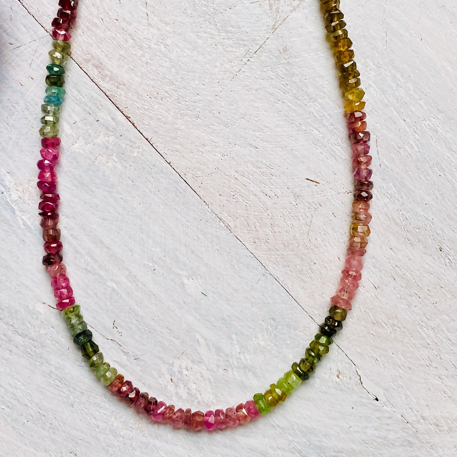 Micro Bead Necklace - Tourmaline (mixed colours) - Nature's Magick