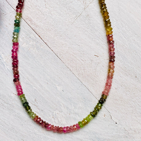 Micro Bead Necklace - Tourmaline (mixed colours) - Nature's Magick