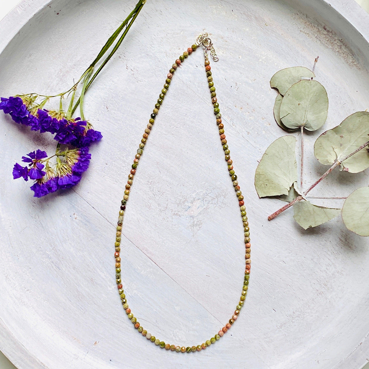 Micro Bead Necklace - Unakite - Nature's Magick