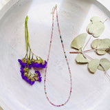 Micro Bead Necklace - Watermelon Tourmaline - Nature's Magick