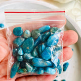 Mini tumbled stones (Chips) 50g - Blue Apatite - Nature's Magick