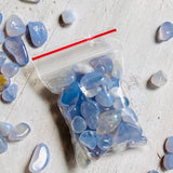 Mini tumbled stones (Chips) 50g - Blue Chalcedony - Nature's Magick