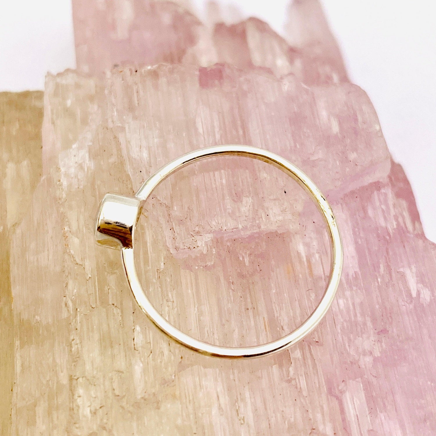 Moonstone Round Faceted Fine Band Ring R3754-MS - Nature's Magick