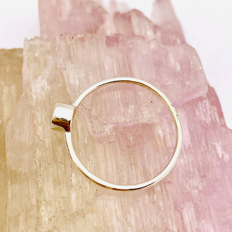 Moonstone Round Faceted Fine Band Ring R3754-MS - Nature's Magick