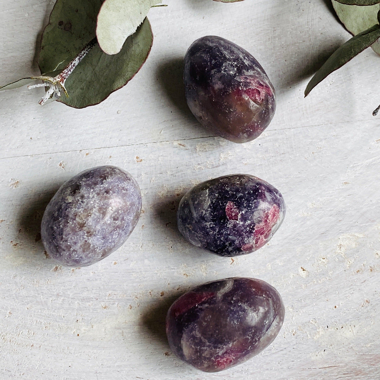 Pegmatite "Unicorn Stone" (Pink Tourmaline, Lepidolite, Smokey Quartz) tumbled stone TS-PEG - Nature's Magick