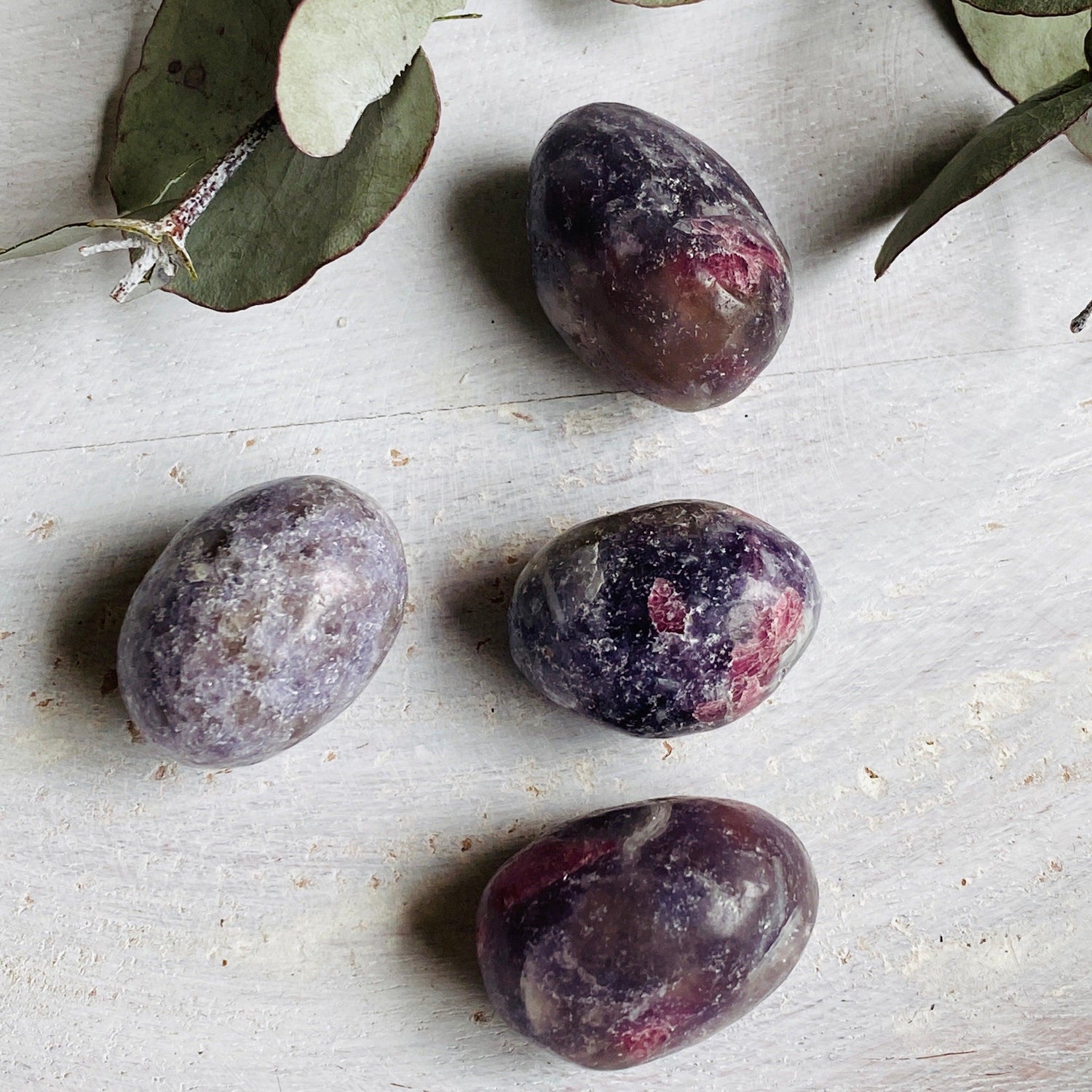 Pegmatite "Unicorn Stone" (Pink Tourmaline, Lepidolite, Smokey Quartz) tumbled stone TS-PEG - Nature's Magick