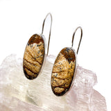 Picture Jasper oval cabochon earrings KEGJ532 - Nature's Magick