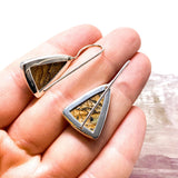 Picture Jasper Triangular cabochon earrings KEGJ533 - Nature's Magick