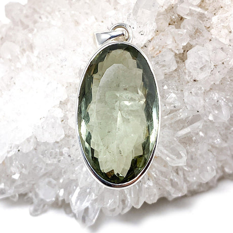 Prasiolite oval faceted pendant KPGJ2157 - Nature's Magick