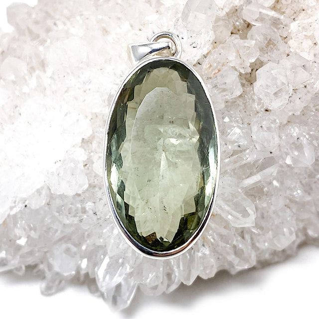Prasiolite oval faceted pendant KPGJ2157 - Nature's Magick